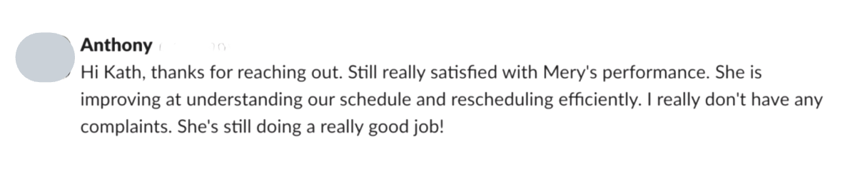 Anthony on scheduling support from Mery