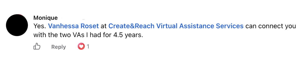 Monique on working with two virtual assistants for four and a half years