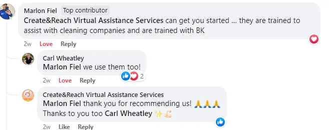 Community feedback about Create and Reach virtual assistance