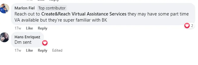 Cleaning company support recommendation