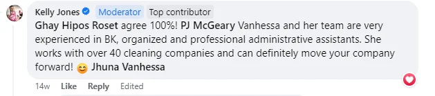 Recommendation describing Create and Reach assistants as kind organized and professional